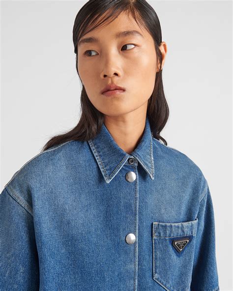 prada shirts womens|Prada denim shirt women's.